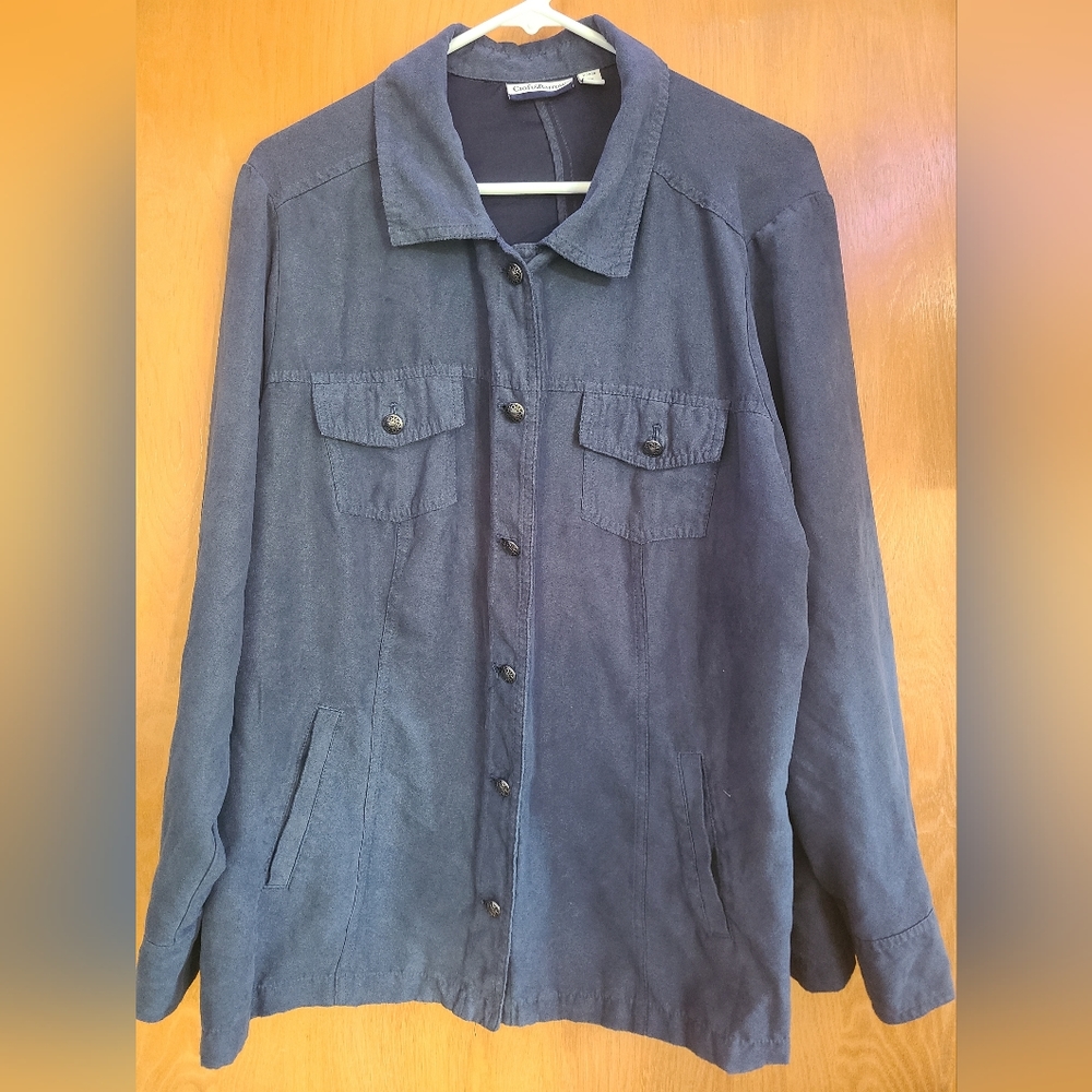 Soft Blue Button Up